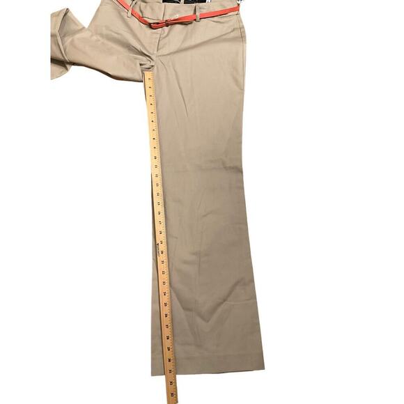 Apt. 9 Modern Fit Khaki Trouser Pants Flat Front Belted Tan Womens Size 8 NEW - Picture 7 of 7